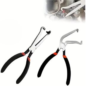 Electrical Connector Removal Tool Set for Cars (1 Straight & 160° Bend) – Anti-Slip Grip for Fuel Lines, Air Flow Sensors, and Injectors