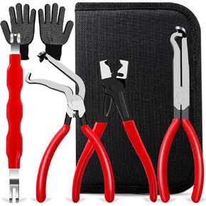 Electrical Disconnect Pliers 4-Pack Professional Set - Automotive Connector & Fuel Line Clip Remover Tools for Cars, Trucks Repair with Rapid Disconnector (Multi-Use Kit)