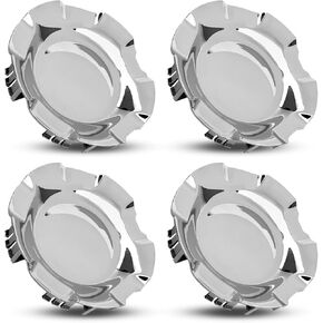 4 Pcs Polished Aluminum Wheel Center Caps Hubcap Cover Compatible with Chevrolet Silverado Avalanche Suburban Tahoe 2007-2014 Hubcap Cover (20" 5-Spoke Wheels Only) Replace 9596007 9595152