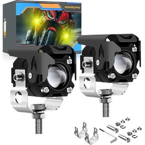 MONDEVIEW Motorcycle Auxiliary Driving Spotlights LED Pod Lights, High Low Beam, Waterproof, Compatible with Motorcycle Truck SUV ATV UTV SUV Boat, 2 PCS