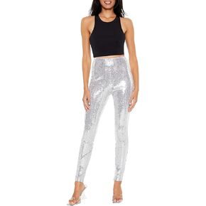 Forever 21 Women's Sequin High-Rise Leggings