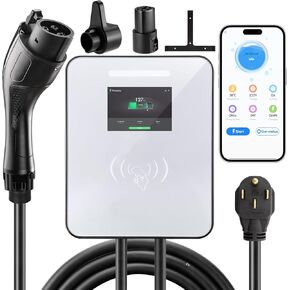 Level 2 EV Charger 48Amp, 240V,11.5KW 25 FT Electric Vehicle Charging Station with NEMA 14-50 Plug and SAE J1772