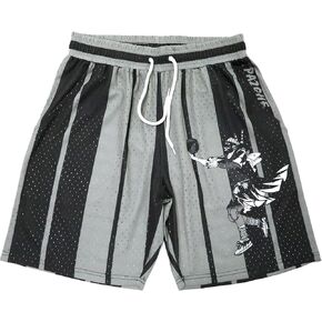 Men's Athletic Basketball Graphic Shorts Mesh Breathable Quick Dry Cool Casual Workout Gym Summer Streetwear