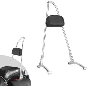 Wsays Detachable Sissy Bar Rear Passenger Backrest Chrome Quick Release Compatible with Harley Softail Deluxe FLSTN/SE Fat Boy FLSTF Springer Classic FLSTSC FXSTS/I 2005-2017