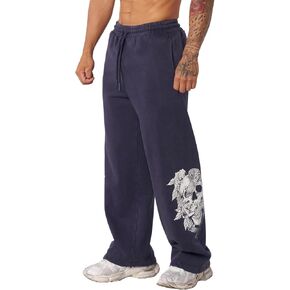BOOMLEMON Mens Graphic Print Joggers Baggy Casual Workout Pants Bandana Punk Streetwear Sweatpants with Pockets