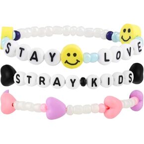 Stray Bracelet Set Skz Inspired Merch Kpop Jewelry Bead Bracelets for Stay Fans Gifts