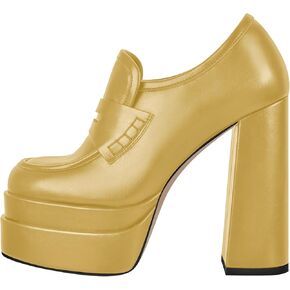 Double Platforms Chunky High Heel Loafers Pumps