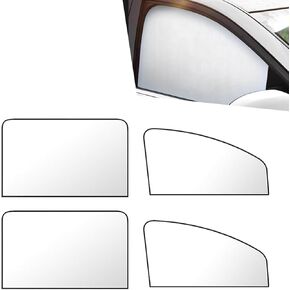 Downhill 4 PCS Car Side Window Sun Shades, Sun Protection Breathable Privacy Protection Car Window Sun Shades, Heat Insulation Magnetic Suction Installation Protector, for Most Cars SUV Camper (Black)
