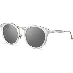 Womens Polarized Sunglasses Retro Cat Eye Round Frame UV Protection Sun Glasses