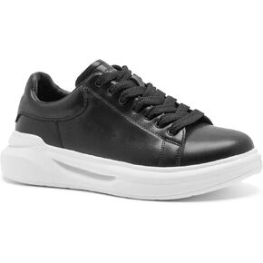 Men's Orthopedic Leather Dress Fashion Sneakers: Comfortable Arch Support Leather Oxfords for Plantar Fasciitis, Orthotic Flat Feet Casual Walking Shoes for Foot and Heel Pain Relief
