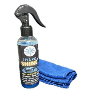 HydroShine Nano-Ceramic Coating Spray for Cars – Professional Grade Paint Protection, Hydrophobic & UV Resistant, Fast 20 Min Application (1 Bottle=2 Cars), 1-2 Months Protection, Repels Pollen/Debris