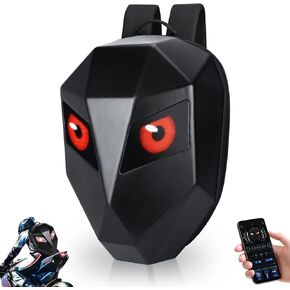 VINGVO LED Motorcycle Backpack, Hard Shell With DIY Programmable Full Color Screen, 18in for Men Travelling Camping Cycling