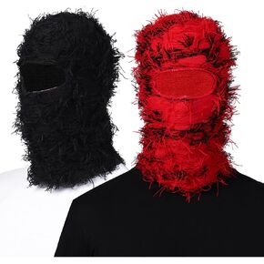 Distressed Balaclava Ski Mask for Men/Women, Full Face Knitted Sheisty Balaclava, Windproof and Cool for Cold Weather/Prom