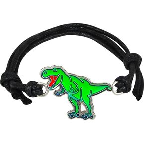 Handmade T-Rex Dinosaur Charm Color Change Mood Bracelet For Boys Girls Dino Jewelry