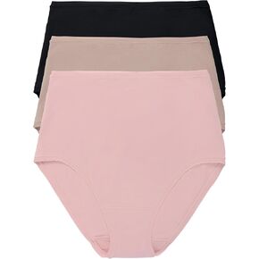 Natori Women's Bliss Bare Cotton High Waist Brief 3-Pack