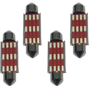 1 Pack 4 Pcs 6418 Led Bulb 4014 1.53in Led Dome Light,12v 7000k 4014 Led Dome Light Bulb,Used For Car(White 4 pcs)