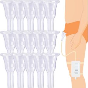 15Pack Silicone External Urinary Catheter for Men, Self-Adhering, Comfortable, Leak-Proof, Disposable Catheter for Easy Use(32mm)
