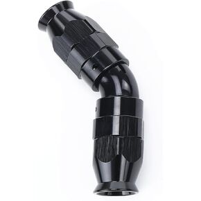 90 Degree -6 AN Full Flow PTFE Dual Hose End Fitting Aluminum Black for AN6 Teflon Fuel Line