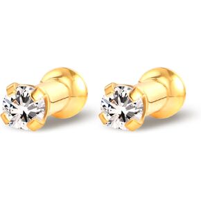 زوج من مجموعة Zircon أذن المقاييس سدادات المرأة مزدوجة توهج اللحم الأنفاق 316L مجموعات نقالة الفولاذ الجراحية الموسع مجوهرات 8G-1/2