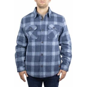 Jachs Men Wool Blend Sherpa مبطن سترة قميص الفانيلا