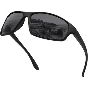Polarized Sports Sunglasses for Men UV Protective Unbreakable Frame Driving Cycling Fishing Sun Glasses