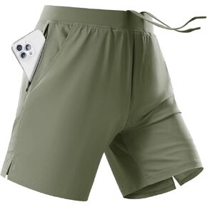 Mens Athletic Workout Shorts 7 inch Quick Dry Gym Short with Pockets, Exercise Running Sports Tennis Shorts