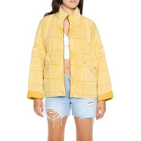Forever 21 Women's Quilted Zip-up Jacket