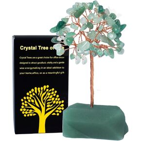 Rose Quartz Crystal Tree of Life,4 Inch Natural Healing Stones,Reiki Energy Money Tree, Handmade with Copper Wire,Feng Shui Spiritual Desk Decor for Office, Home, Meditation Gifts for Women
