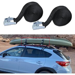 2PCS Tie Down Straps, Cam Straps, Adjustable Kayak Straps Roof Rack Cinch Strap Ratchet Straps, 3.3Ft Lashing Straps Car Accessories Universal for Cargo, Trucks, Luggage, Trailer (2.5cm*1m)