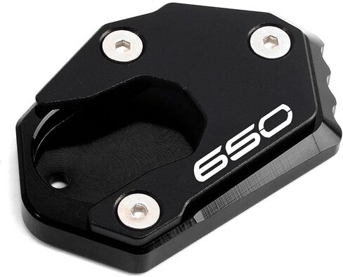 CNC متوافق مع 2025 Ninja 650 Ninja650 Z650 RS Z 650 2017-2023 2024 2025 دراجة نارية الركيزة على جانب قدم تمديد مقدمة لوحة الدعم (أسود) in Saudi Arabia