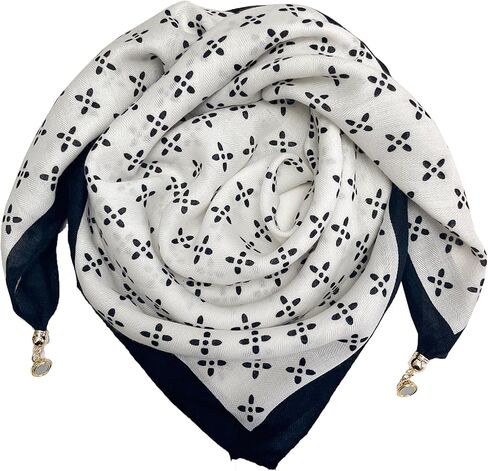 Women's Scarf Magnetic Clasps Winter Stylish and Versatile Neck Scarf Warm and Cozy 27.5 * 27.5 Inches in Saudi Arabia