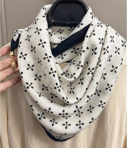 Women's Scarf Magnetic Clasps Winter Stylish and Versatile Neck Scarf Warm and Cozy 27.5 * 27.5 Inches in Saudi Arabia