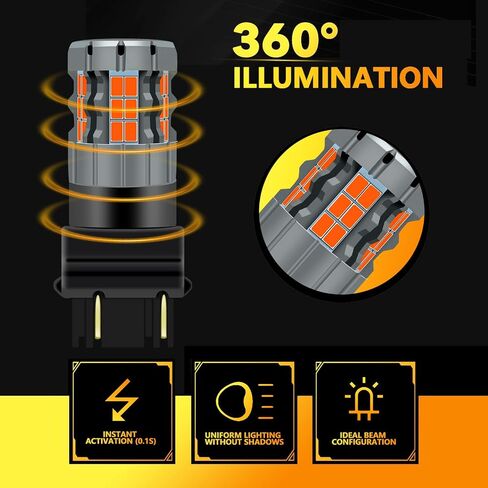 3157 LED Brake/Tail Light Bulbs Compatible For Chevy Colorado 2004-2012, 3057 Bulb, Red Light, Plug and Play, Pack of 2 in Saudi Arabia