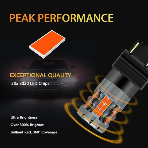3157 LED Brake/Tail Light Bulbs Compatible For Chevy Colorado 2004-2012, 3057 Bulb, Red Light, Plug and Play, Pack of 2 in Saudi Arabia