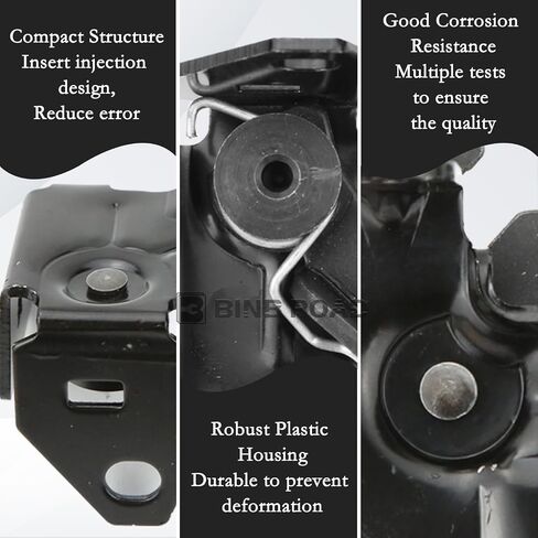 Hood Safety Catch Latch Lock 2048800260 متوافق مع Mercedes Benz AMG C300 E350 E400 GLK250 GLK350 | C43 C63 2015-2018،2pcs in Saudi Arabia