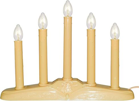 2 Pack Christmas Electric Window Candles, Christmas Window Candles with 4 C7 Clear Bulbs(2 Spare), Plug in Ivory Candle Lamp for Window Home Table Party Christmas Decoration in Saudi Arabia