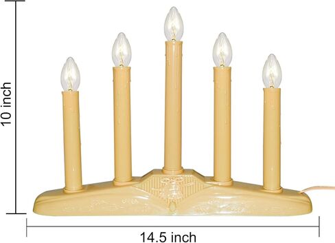 2 Pack Christmas Electric Window Candles, Christmas Window Candles with 4 C7 Clear Bulbs(2 Spare), Plug in Ivory Candle Lamp for Window Home Table Party Christmas Decoration in Saudi Arabia