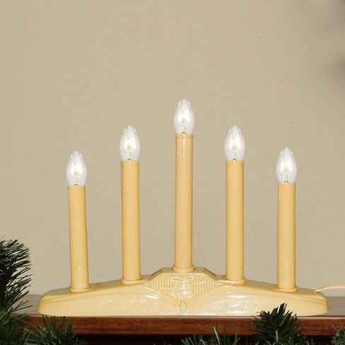 2 Pack Christmas Electric Window Candles, Christmas Window Candles with 4 C7 Clear Bulbs(2 Spare), Plug in Ivory Candle Lamp for Window Home Table Party Christmas Decoration in Saudi Arabia