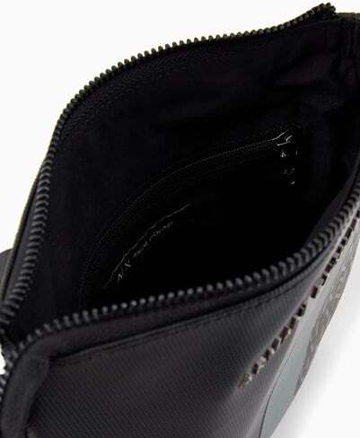 Armani Exchange Dylan Flat Crossbody ، Black/Black in Saudi Arabia
