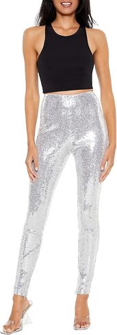 Forever 21 Women's Sequin High-Rise Leggings in Saudi Arabia