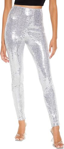 Forever 21 Women's Sequin High-Rise Leggings in Saudi Arabia