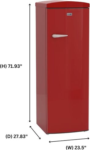 24 in. 11 cu. ft. Classic Frost Free Retro Single Door Refrigerator (Bisque) in Saudi Arabia