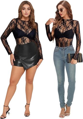 بدلة buauty mesh bodysuit للنساء الدانتيل جسم النساء in Kuwait