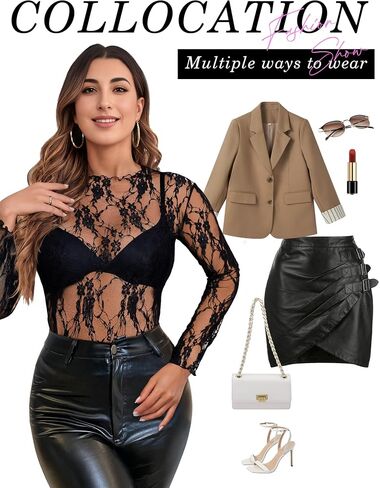 بدلة buauty mesh bodysuit للنساء الدانتيل جسم النساء in Kuwait