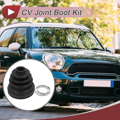 1 Set CV Joint Boot Kit for Mini Cooper 2007-2015 Inner Constant Velocity Joint Boot W/Clamps No.31607591694 Black Rubber in Saudi Arabia