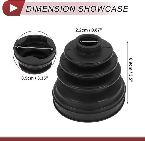 1 Set CV Joint Boot Kit for Mini Cooper 2007-2015 Inner Constant Velocity Joint Boot W/Clamps No.31607591694 Black Rubber in Saudi Arabia