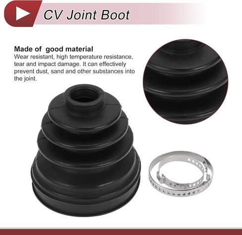 1 Set CV Joint Boot Kit for Mini Cooper 2007-2015 Inner Constant Velocity Joint Boot W/Clamps No.31607591694 Black Rubber in Saudi Arabia