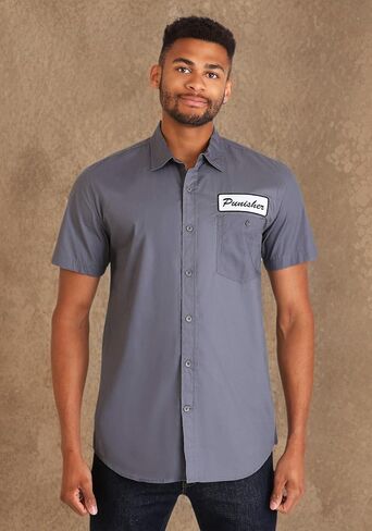 تي شيرت رجالي من Marvel The Punisher مطبوع عليه One Man Army Button Up in Saudi Arabia