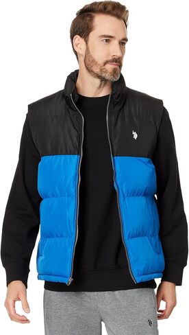 U.S. Polo Assn. Men's USPA Color-Block Puffer Vest in Saudi Arabia