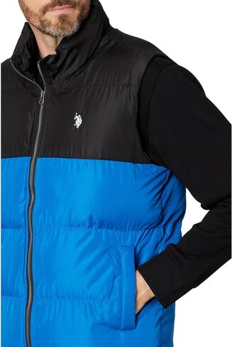U.S. Polo Assn. Men's USPA Color-Block Puffer Vest in Saudi Arabia